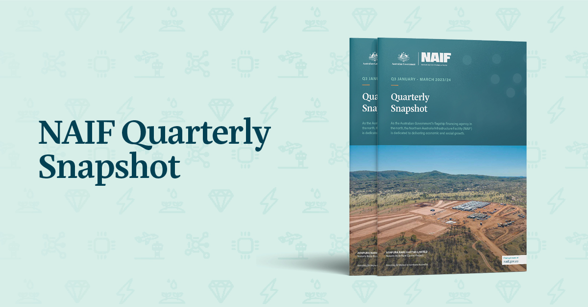 Arafura Nolans Bore Rare Earths Project view from a drone including construction site mountains sky and equipment