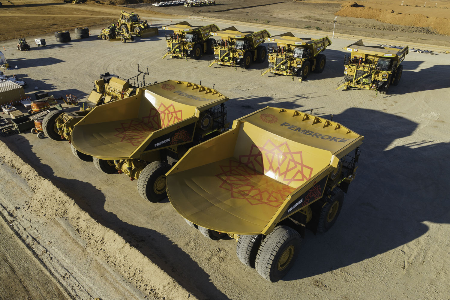 Pembroke Olive Downs Steelmaking Coal Project Aerial View Of Mining Fleet
