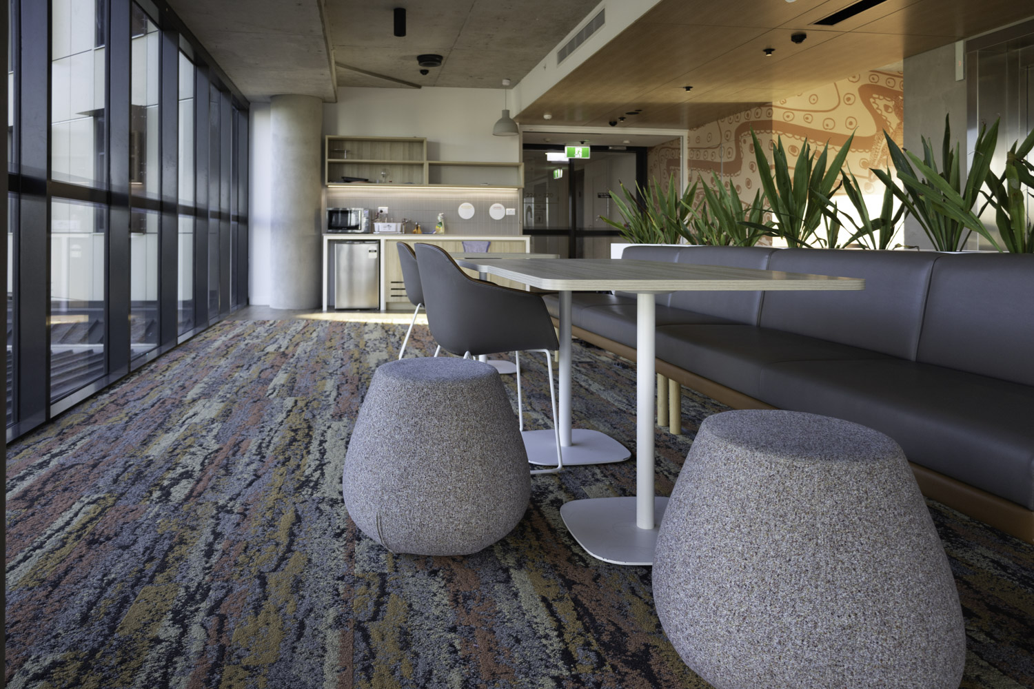 JCU Student Accommodation Common Area For Students Tables Chairs And Small Kitchen