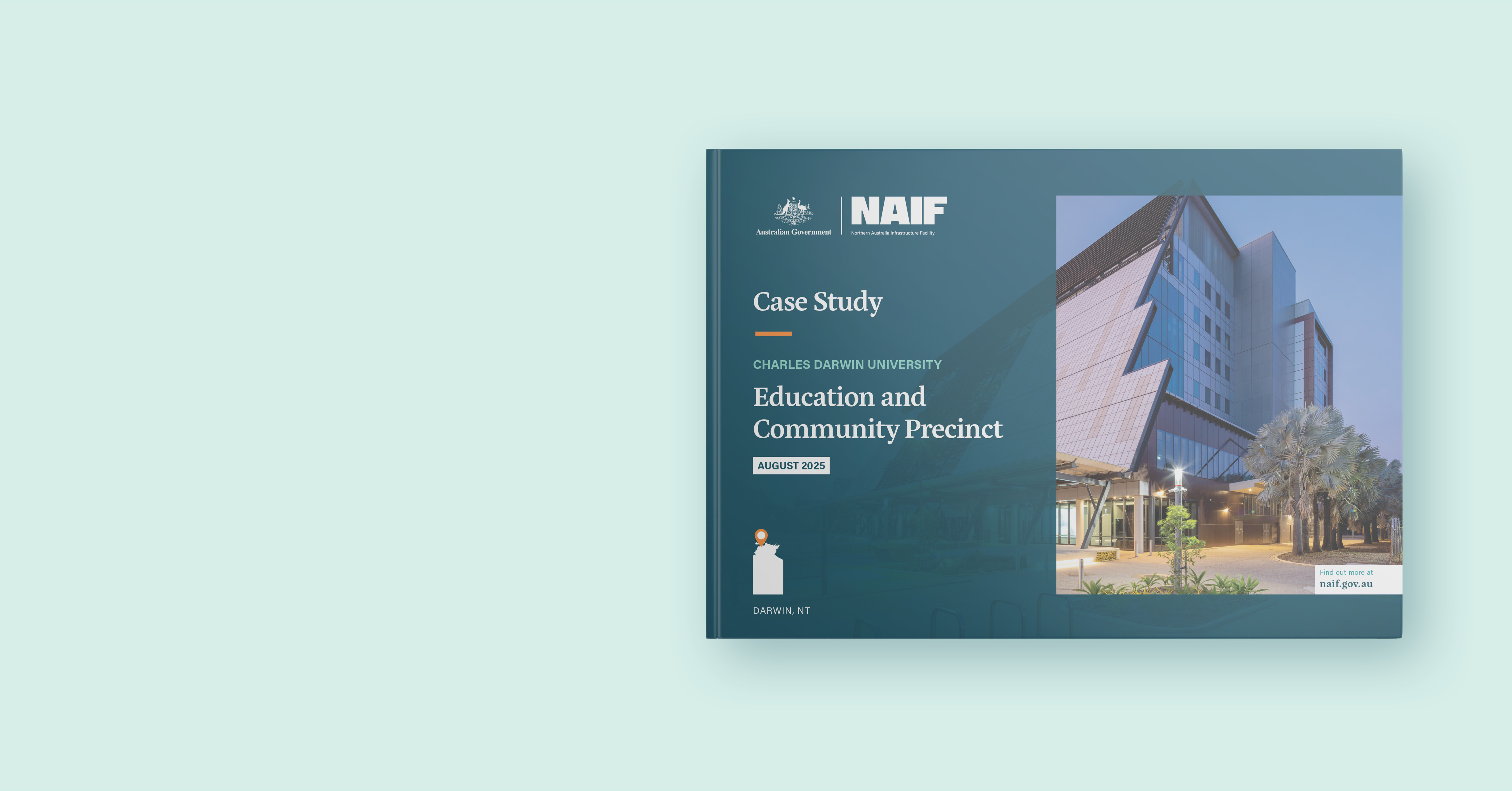 CDU Case Study mockup on blue background