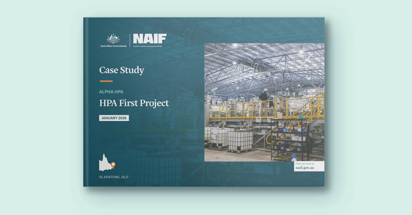 Alpha HPA First Project Case Study mockup on blue background