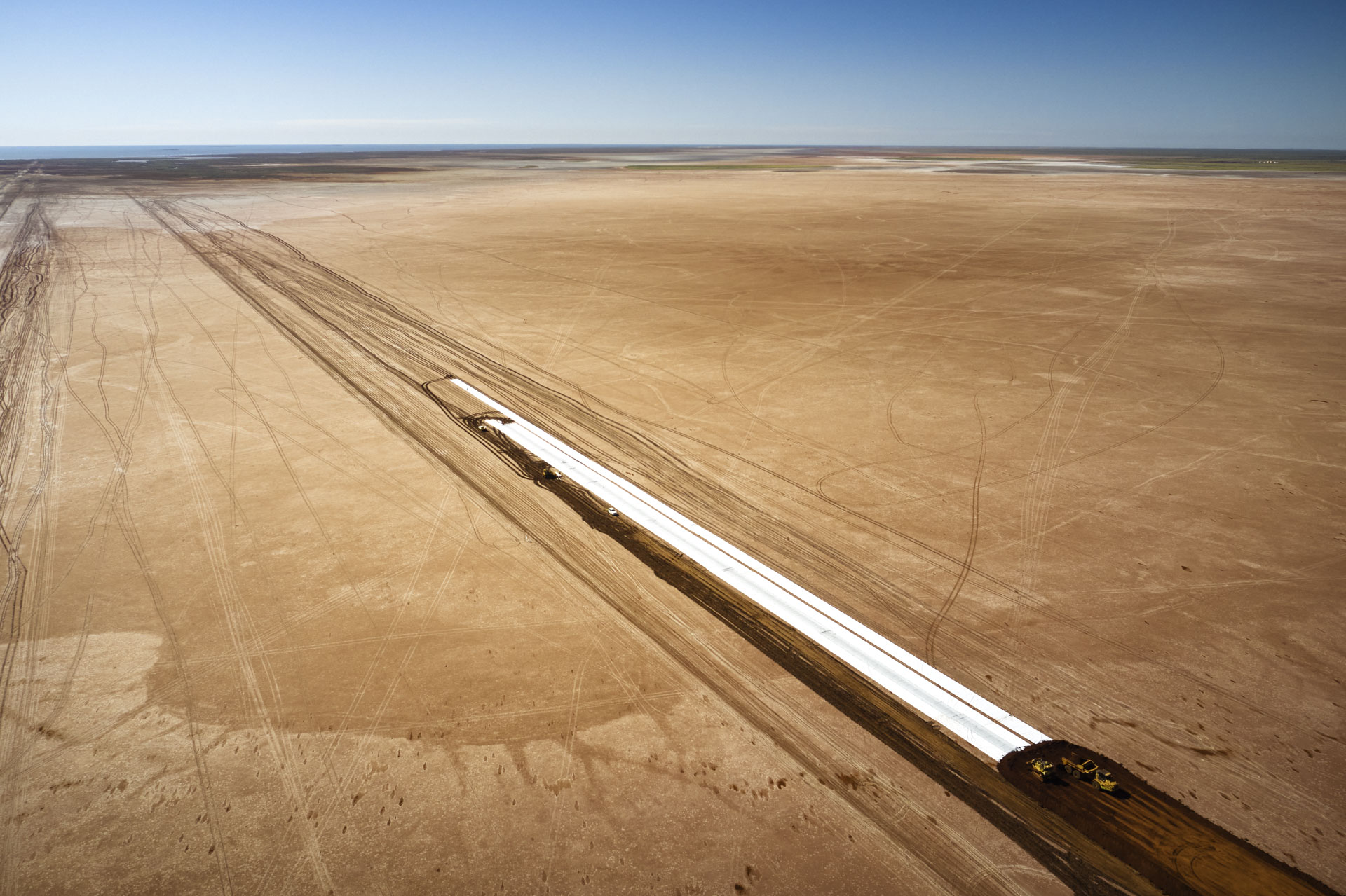 BCI Minerals Mardie Salt Project Aerial View Of Vast Landscape Construction