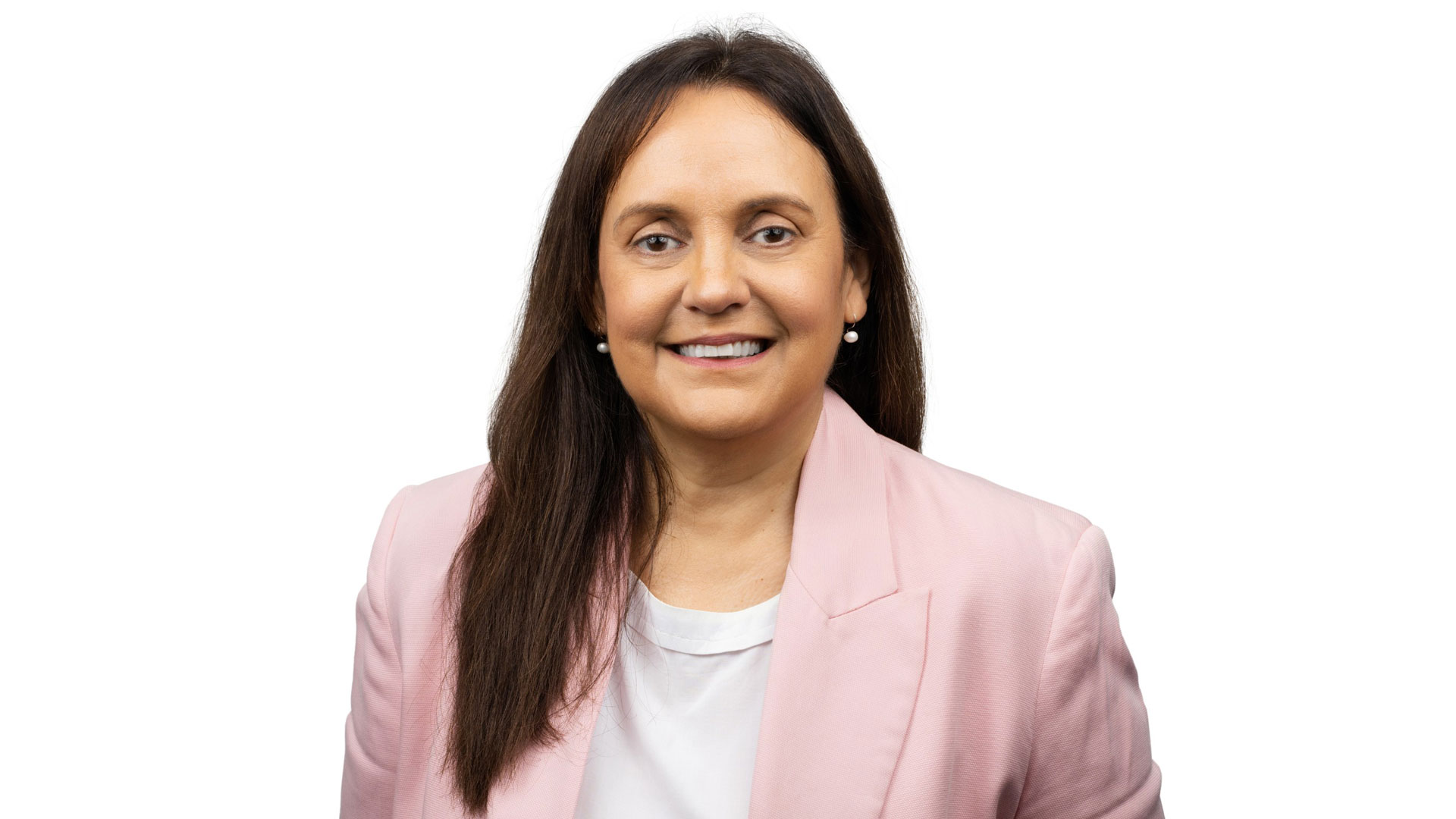 Cathie McBean wearing a pink jacket