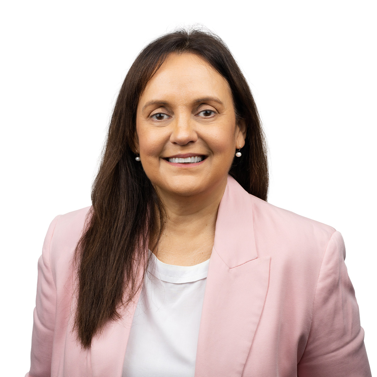 Cathie McBean wearing a pink jacket