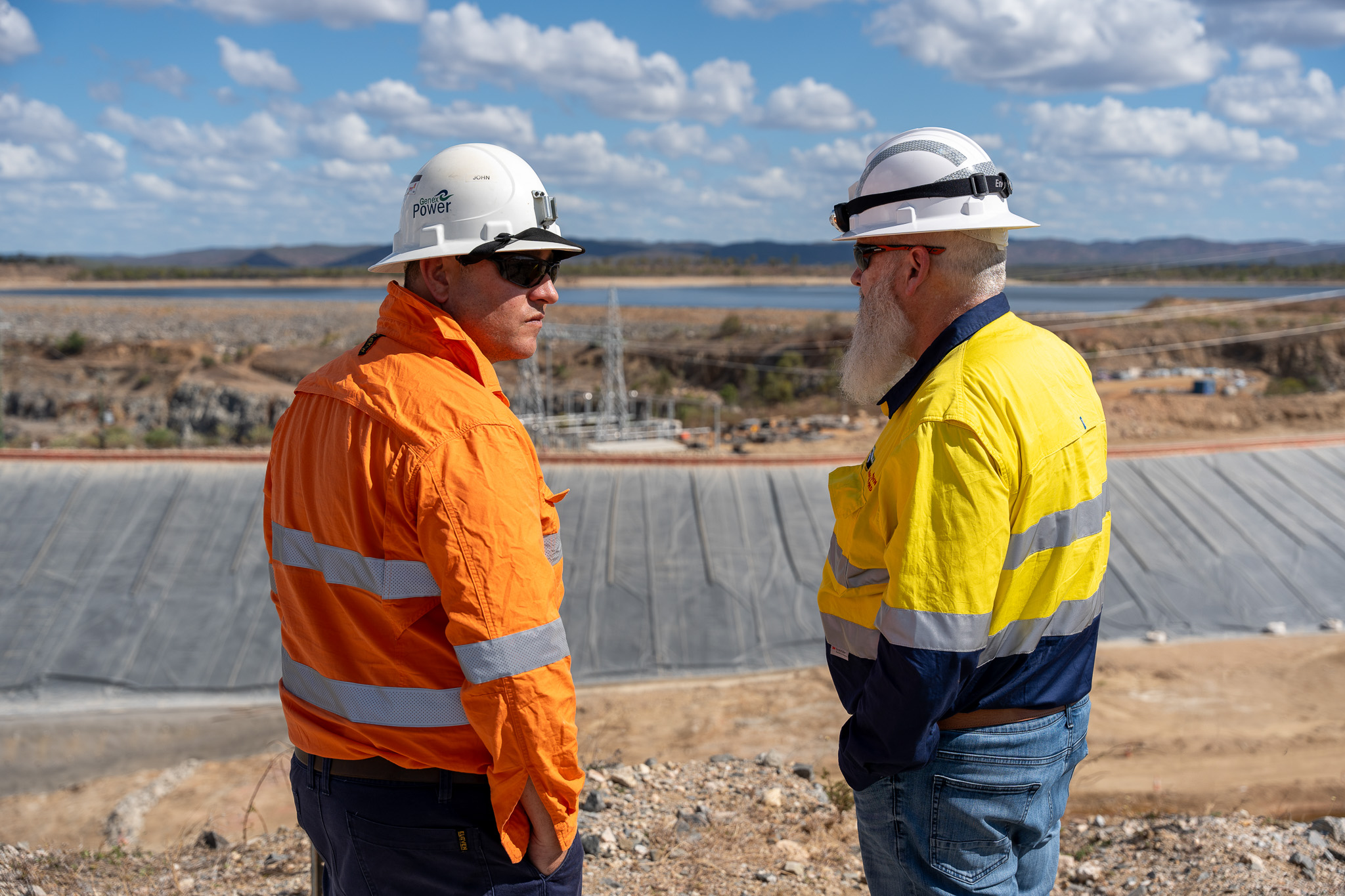 Genex Kidston John Vanderloos And Sean Hughes Overlooking Intake Canal And Upper Reservoir (2)