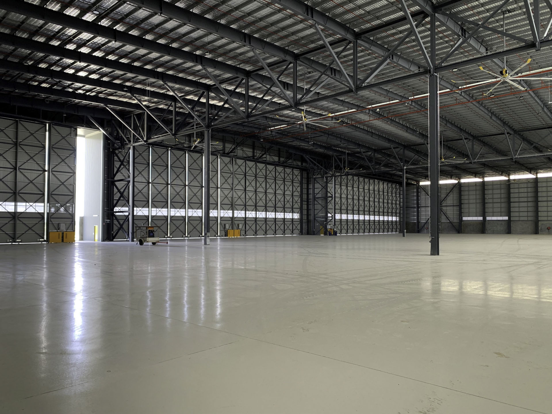 Alliance Airlines Maintenance Hub Iside Aircraft Hangar Steel Frame Completed