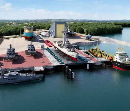 Computer generated image of Darwin Shiplift project - Photo credit: Pearlson Shiplift Corporation