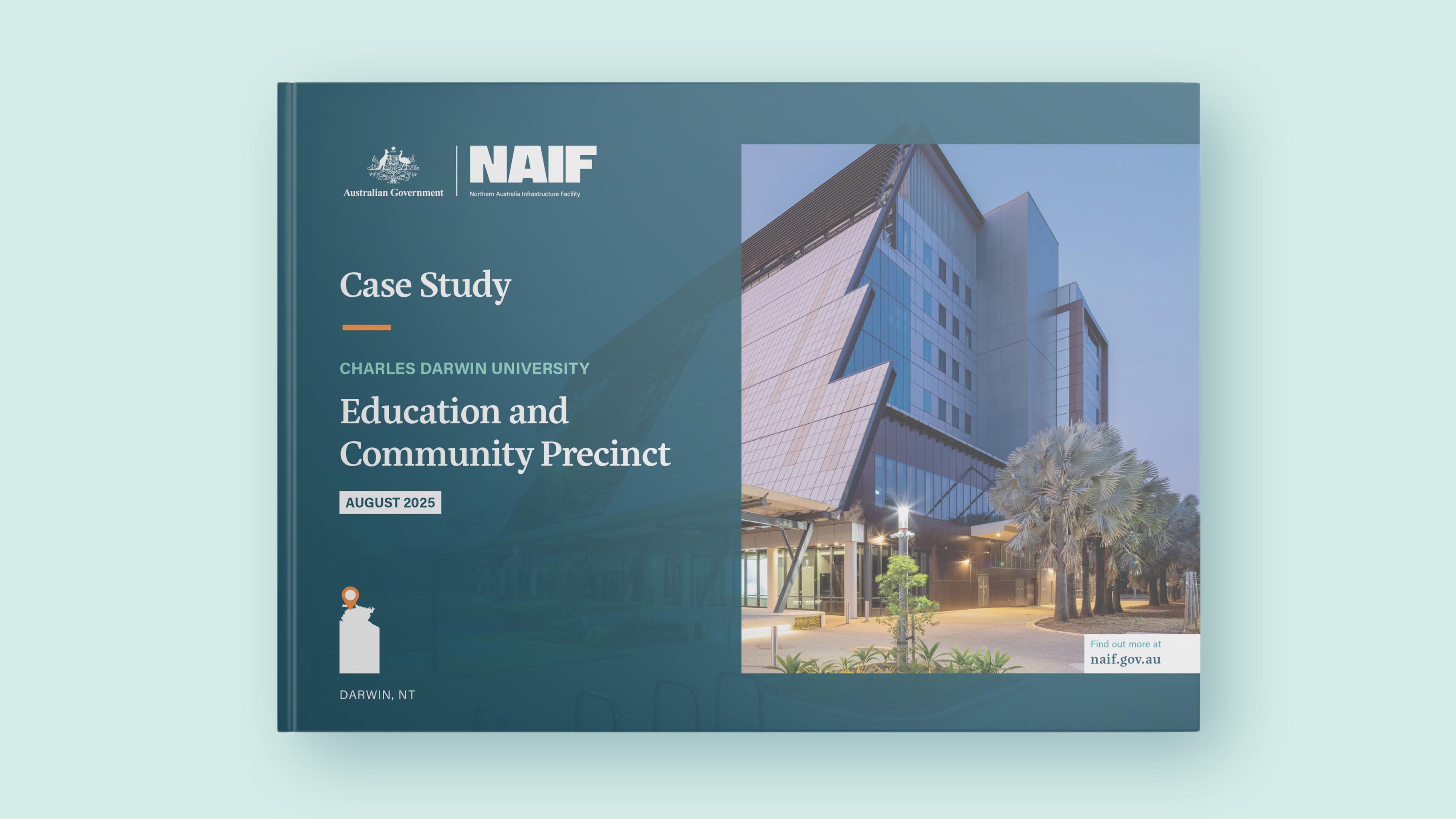 CDU Case Study mockup on blue background