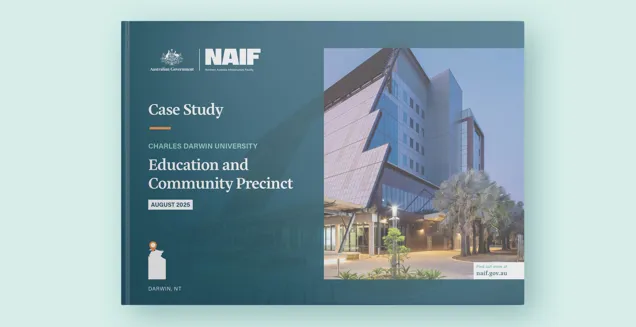 CDU Case Study mockup on blue background