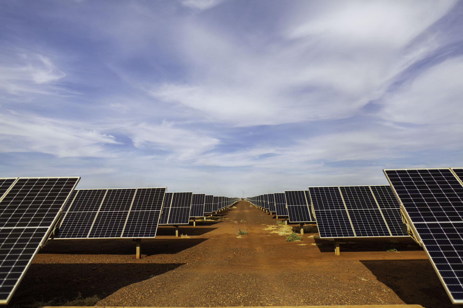 Alinta Energy Chichester Solar And Gas Hybrid Project Solar Panels Front View